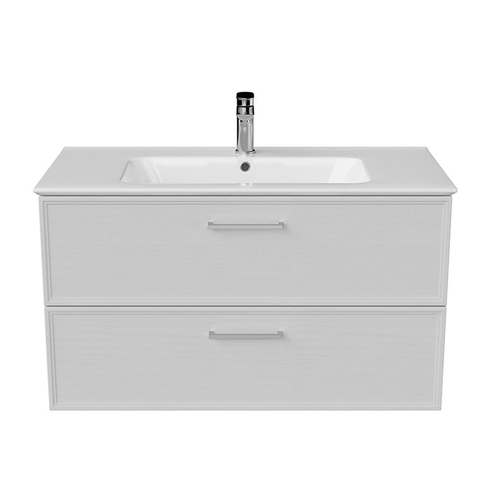 PIA.CL.95\WHT.M Тумба PIANO Classic подвесная 95 см, 2 ящика, ясень белый матовый - фото 63143